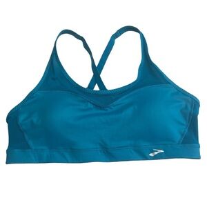 Brooks sports bra size extra large teal blue New